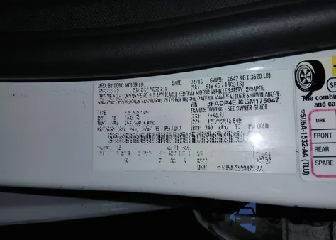 2016 Ford Fiesta Se из США, поврежденный, VIN 3FADP4EJ6GM175047